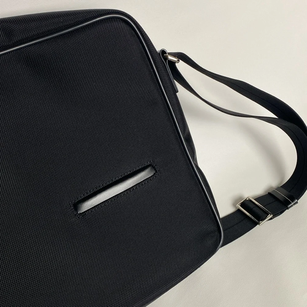 Jack Georges New nylon/ leather computer bag New no tags 12x12x4